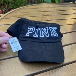 Victoria's Secret Black Hat with White Lettering